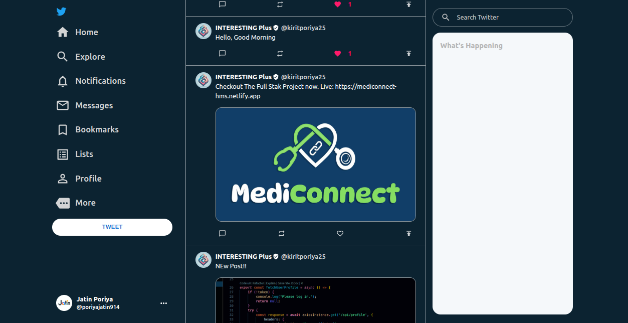 Twiller - Twitter Clone screenshot 2