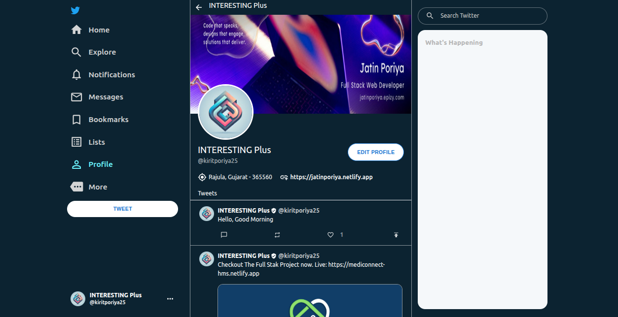 Twiller - Twitter Clone screenshot 3
